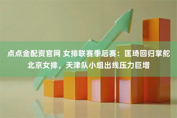 点点金配资官网 女排联赛季后赛：匡琦回归掌舵北京女排，天津队小组出线压力巨增